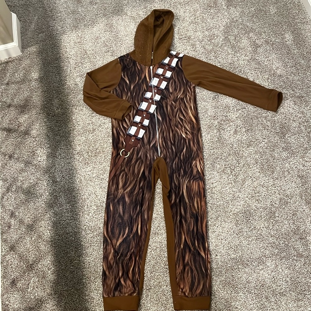 Star Wars Chewbacca Kids Onesie Sleepwear w/ Zipper- Youth Large 10/12